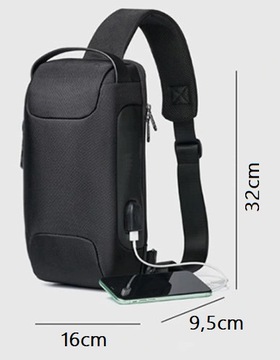 USB-рюкзак на одно плечо с защитой от кражи (I224)