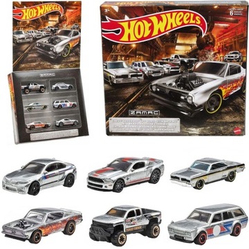 HOT WHEELS ZESTAW SAMOCHODÓW PREMIUM 6-PAK ZAMAC MATTEL HDH53