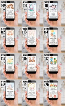 Zaproszenie elektroniczne na Chrzest, Roczek, Urodzinki - SUPER CENA