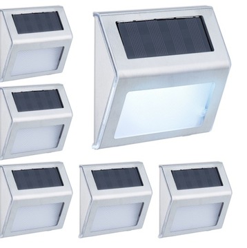Lampy kinkiety solarne na ścianę zestaw 6szt