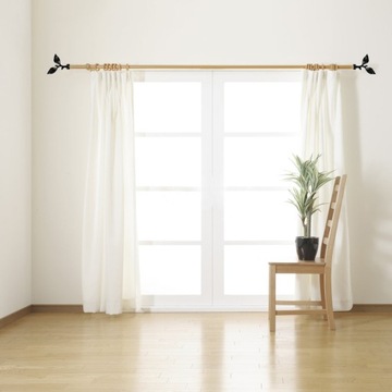 Концы карнизов Черные шторы Хрустальные ручки