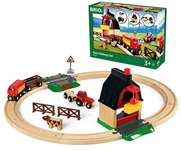 BRIO World Farm Railway Set Kids Age 3 Years Up - Compatible With Most BRIO