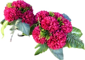 Комплект + комплект хризантем для кладбища