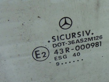 MERCEDES VITO W638 2.2CDI SKLO (OKNO) DVEŘE PRAVÝCH