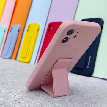 Силиконовый чехол с подставкой для iPhone 13 Pro Max Kickstand Case, желтый