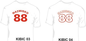 koszulka kibica, Polska, dwa nadruki - M