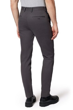 Spodnie Chino Slim Fit Szare z Bawełną Próchnik PM2 W33/L32