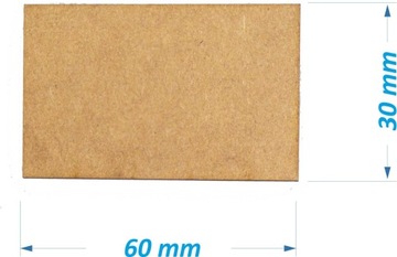 MDF/HDF Bases 60x30 mm Podstawki 30 x 60 pod figurki 15 szt. / 3mm