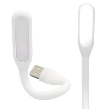 Lampka LED USB mała do Laptopa Mocna Giętka biała