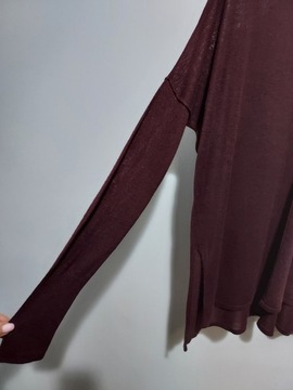 H&M lekki luźny sweter bordo S