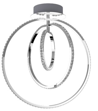 LAMPA WISZĄCA SUFITOWA PLAFON LED NOWOCZESNA CHROM