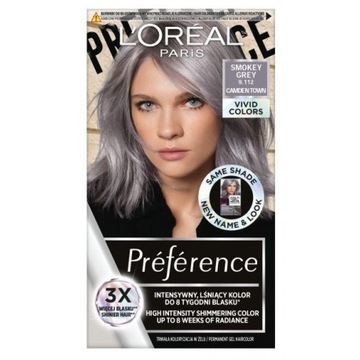 L'Oreal Preference farba do włosów 9.112SmokeyGrey