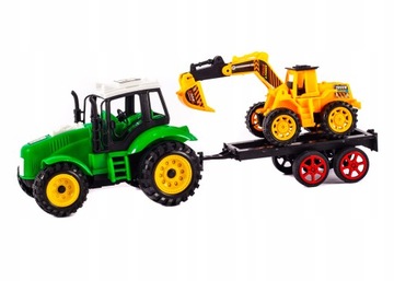 TRAKTOR Z LAWETĄ FARMERA Mały Rolnik RÓŻNE KOLORY
