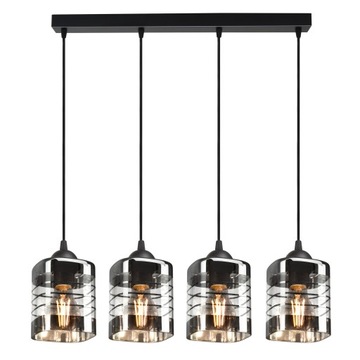 SZKLANA LAMPA WISZĄCA SUFITOWA ŻYRANDOL PLAFON LED