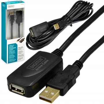 DIGITUS Kabel przedłużacz USB A 2.0 aktywny 5m