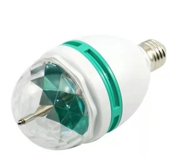 ВРАЩАЮЩАЯСЯ ДИСКОШАРНАЯ ЛАМПА LED RGB POWER E27 ДИСКОШАРНАЯ ЛАМПА