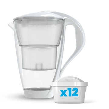 Szklany dzbanek Dafi CRYSTAL LED biały 12xUnimax