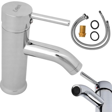 BATERIA DO UMYWALKI 17 NISKA STOJĄCA CHROM ŁAZIENKOWA OKRAGŁA SREBRNA ANMA