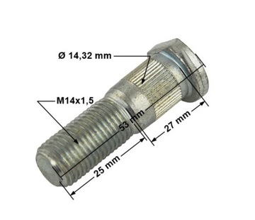 БОЛТ ЗАДНЕГО КОЛЕСА HC HANGCHA 2-3.5T R SERIES