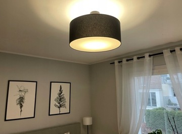 Люстра светодиодная потолочная с абажуром Е27 для гостиной, темно-синий