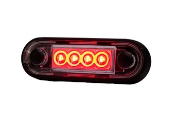 LAMPA OBRYSOWA LED CZERWONA FRISTOM FT073 NA RURĘ