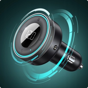 РОЗЕТКА BASEUS ЗАРЯДНОЕ УСТРОЙСТВО 2x USB FM-ПЕРЕДАТЧИК BLUETOOTH 5.0 AUX КАРТРИДЕР