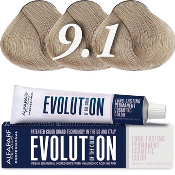 ALFAPARF 9.1 EVOLUTION TRWAŁA PROFESJONALNA FARBA DO WŁOSÓW ASH BLOND 60ML