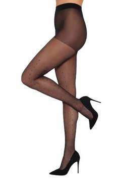 GATTA DOTSY Модель колготок с рисунком 14/4-L/Nero
