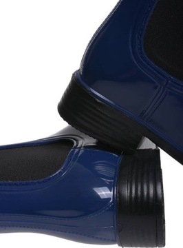 KALOSZE DAMSKIE SZTYBLETY LAKIEREK granat 36