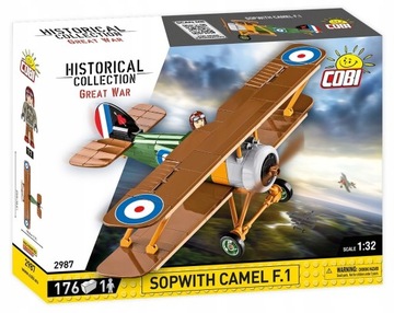 COBI 2987 БЛОКИ SOPWITH CAMEL F.1 САМОЛЕТ ВТОРОЙ МИРОВОЙ ВОЙНЫ