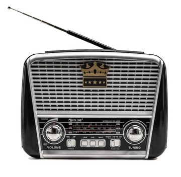 RADIO RETRO SOLAR SOLARNE LATARKA LED GŁOŚNIK USB