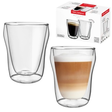 SZKLANKI TERMICZNE DRINK KAWA MALACHIT 300 2SZT