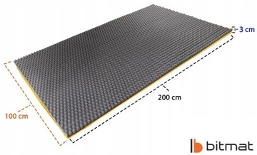 КОВрик АКУСТИЧЕСКИЙ КОВрик Волна 3см ГУБКА С КЛЕЕМ 2 м2 для стены в комнате