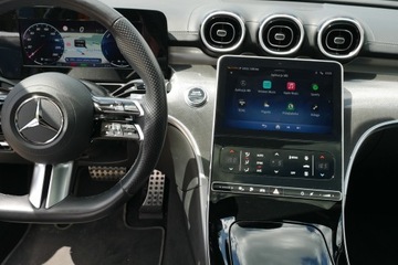 Mercedes Klasa C W206 Kombi Plug-In 2.0 300e 313KM 2023 Mercedes C300e 313 koni 2xAMG Panorama Hak Blis Webasto Ambiente LKA Hi-Fi, zdjęcie 37