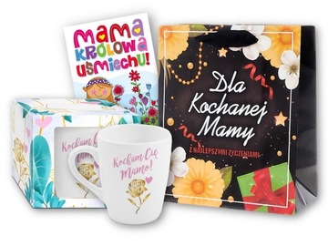 Gotowy PREZENT na Dzień Mamy, Matki - Zestaw Kubek + Życzenia