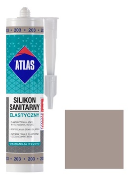 Stalowy 203 Silikon Sanitarny Elastyczny Atlas