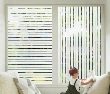 МАТОВАЯ ОКОННАЯ ПЛЕНКА UVA UVB ПОЛОСКИ 60x200CM