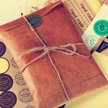 dużo Old Style Vintage Paper Envelope Brown Kraft