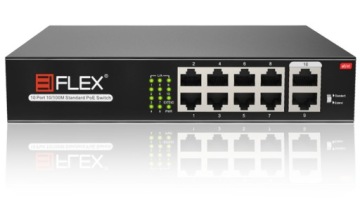 Switch PoE 8+2 8 portů PoE 2x Uplink 10/100Mbps 120W Extend 250 m