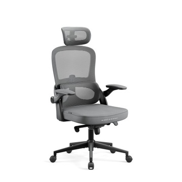 Fotel biurowy, ergonomiczny komfortowy do pracy Diablo V-Light: szary