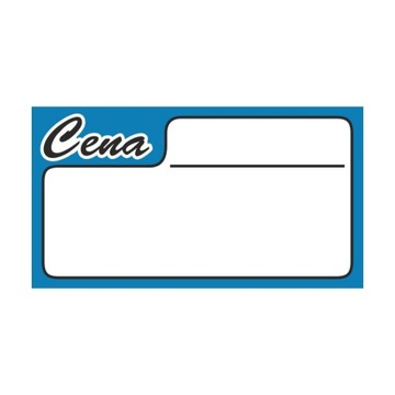 CENÓWKI KARTONOWE DUŻE 8,4X4,6cm 100szt NIEBIESKIE
