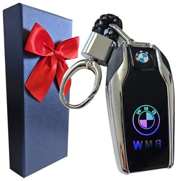 BMW ZAPALNICZKA PLAZMOWA KOLOROWY WYŚWIETLACZ RGB BRELOK DO KLUCZY PREZENT