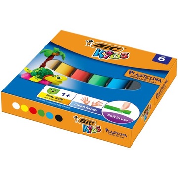 PLASTELINA okrągła BiC 6 kolorów