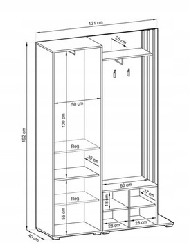 БЕЛЫЙ ШКАФ С ЗЕРКАЛОМ-ЛАМЕЛА ШКАФ