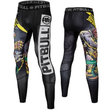 MĘSKIE LEGGINSY KOMPRESYJNE PIT BULL BJJ L