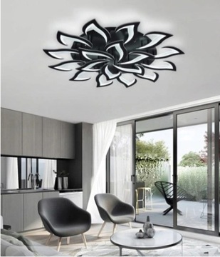 LAMPA LED WISZĄCA LOTOS 18 RINGÓW ŻYRANDOL 200W PILOTEM KOLORY APP