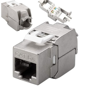 GNIAZDO MODUŁ KEYSTONE RJ45 STP KAT.6A BEZNARZĘDZIOWE