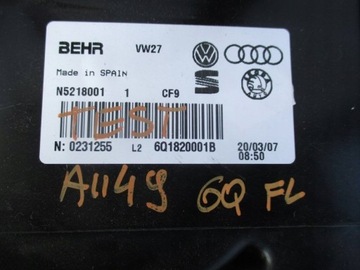 RADIÁTOR 6Q0, 6Q1820001B CLIMATRONIK POLO