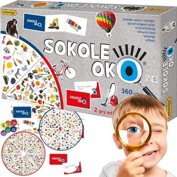 SOKOLE OKO FOTO - 2 GRY EDUKACYJNE - SPOSTRZEGAWCZOŚĆ, PAMIĘĆ, KONCENTRACJA