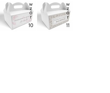 Коробка для торта 10 шт. Персонализация Спасибо 1-е причастие УЗОРЫ